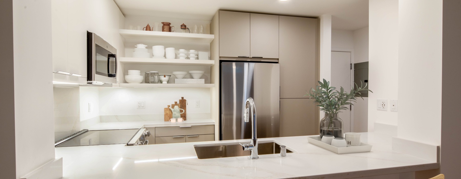 virtually staged kitchen