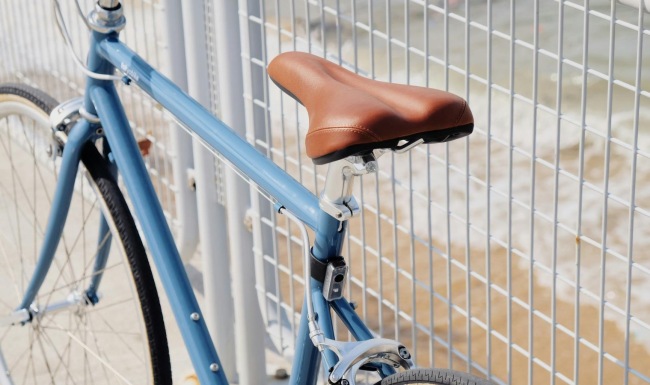 a bicycle with a seat
